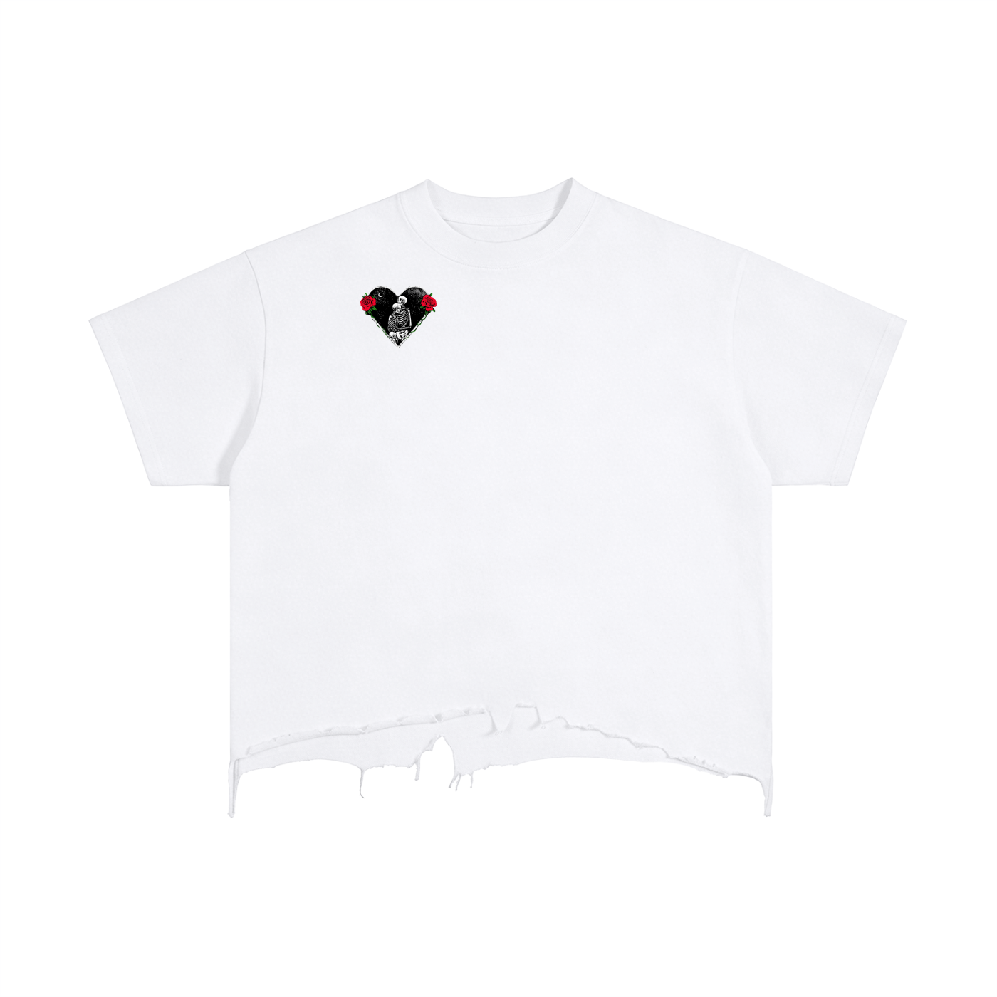 Vintage Wash Boxy Distressed Hem T-Shirt